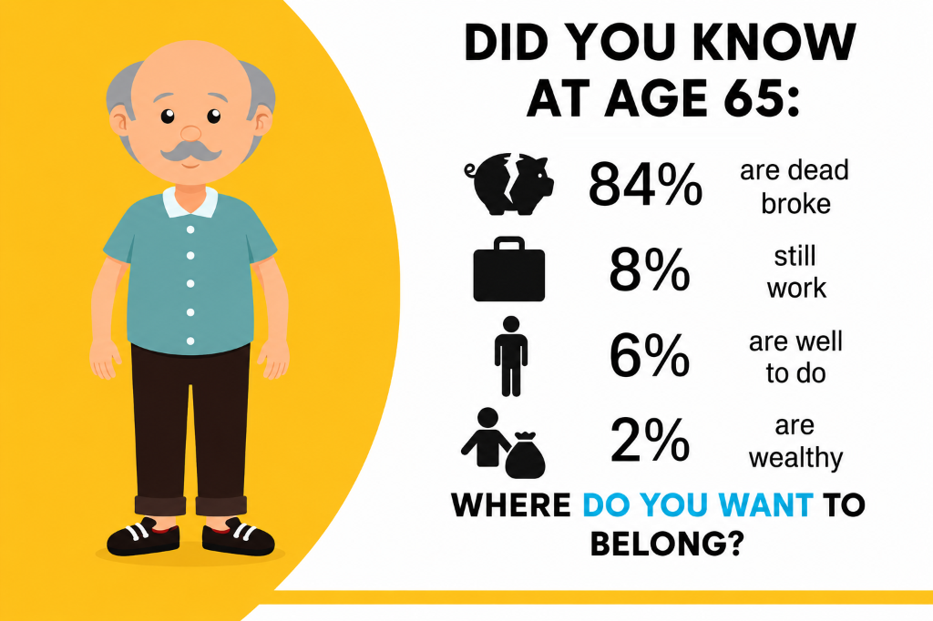 Retirement Statistics infographic at Age 65: where do you want to belong?